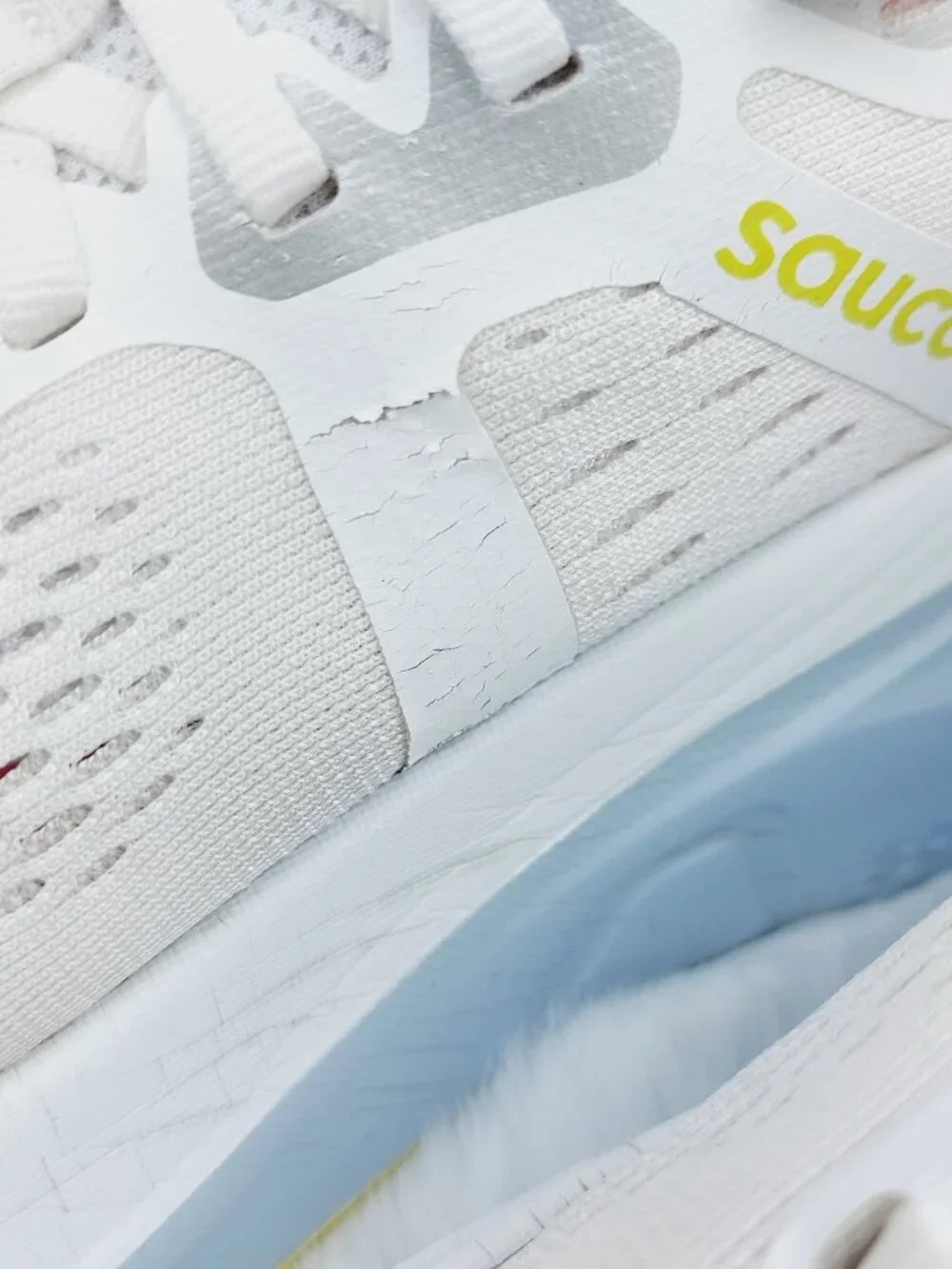 Saucony Guide 18 Women's White-Ice Melt Lace-Up Low Top Running Shoes Size 10